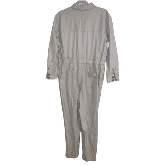 Sandy Liang Target Cream Coveralls Jumpsuit Women's Size 12  100% Cotton 0070 - Picture 6 of 7